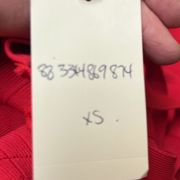 Guess Scarlet Red Sleeveless Bandage Fit and Flare Dress - Picture 5 of 8